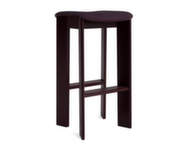 Chisel 30 Bar Stool H75, dark bordeaux lacquered beech / Turf burgundy