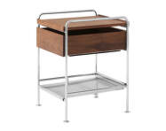Alima Side Table NDS3, chrome / walnut