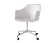 Rely Armchair HW48, polished aluminium / oyster