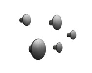 The Dots Metal Hook, Set of 5, black