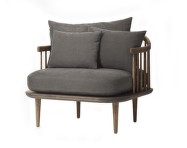Fly SC1 Lounge Chair, smoked oak/Hot Madison 093