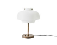 Copenhagen SC13 Table Lamp, opal glass / bronzed brass