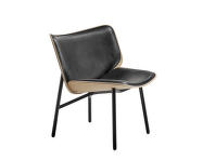 Dapper Lounge Chair, black base / Sense Black leather