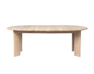 Bevel Extendable Dining Table Ø117 - 217 cm, white oak