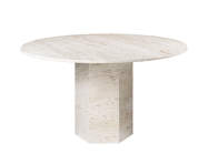 Epic Dining Table Ø130, white travertine