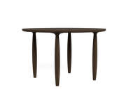 Oku Round Dining Table, dark smoked oak