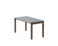 Couple Coffee Table 1 Tile Wavy, pale blue / dark oiled oak