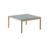 Couple Coffee Table 2 Tiles Plain/Wavy, pale blue / oak
