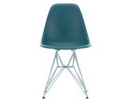 Eames Plastic Side Chair DSR RE, sea blue / sky blue