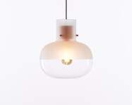 Awa Medium PC1129 Pendant Lamp, clear / copper