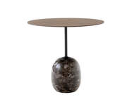Lato Side Table LN9, walnut/emparador marble