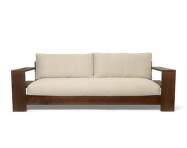 Edre Sofa Classic Linen, dark stained / natural