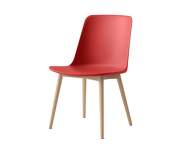 Rely HW71 Chair, oak/vermillion red