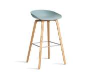 AAS 32 Bar Stool High Oak Veneer, dusty blue