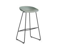 AAS 38 Bar Stool High Black Steel, fall green