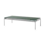 Sett LN12 Coffee Table, dark chrome  / Verde Guatemala marble