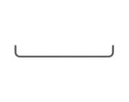 String Closet Rod 78, dark grey