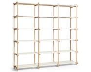 Woody Shelving System High, almond white