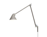 NJP Wall Lamp Long, light aluminium grey
