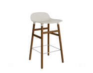Form Bar Chair 65 cm Walnut, light grey