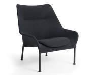 O2 Lounge Chair, soft black textile
