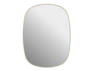 Framed Mirror 59 cm, light yellow/clear