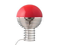 Wire 30 Table Lamp, chrome/red