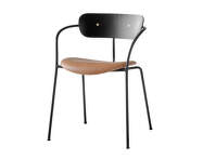 Pavilion AV4 Armchair, black lacquered oak / cognac
