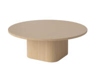 Eida Coffee Table Ø90 H32, white pigmented oiled oak
