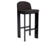 Chisel 35 Bar Stool H75, black lacquered oak / Steelcut Trio 383