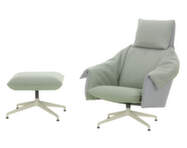 Bascule Lounge Chair Highback & Ottoman, Cento / light lavender / light sage