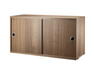 String Cabinet With Sliding Doors 78 x 30, walnut