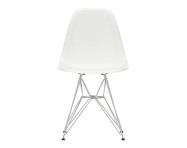 Eames Plastic Side Chair DSR, white/chrome