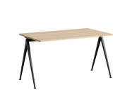 Pyramid Table 01 140x75 Black Steel, lacquered oak