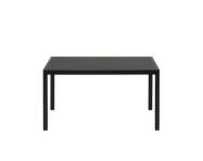 Workshop Dining Table 140x92, black oak / black linoleum