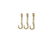 Curvature Hooks, Set of 3, brass
