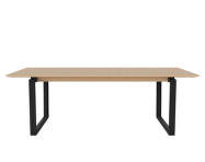 Nord Dining Table 220 cm, black oak / white pigmented oak