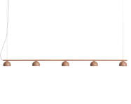 Blush Rail 5 Pendant Lamp, warm beige