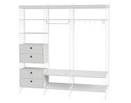 String Hallway P Shelving Set, white