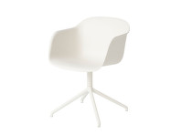 Fiber Armchair Swivel Base, natural white