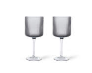 Ripple Red Wine Glasses, set of 2, smoked grey