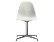 Eames Plastic Side Chair DSL, cotton white/polished aluminum