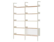 Rombe Configuration C, alabaster/lacquered oak