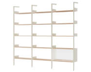 Rombe Configuration H, alabaster/lacquered oak
