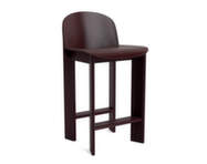 Chisel 35 Bar Stool H65, dark bordeaux lacquered beech