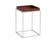 Tray Table 30x30 High, chocolate high gloss / silicone coated steel