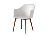 Rely Armchair HW76, walnut / oyster