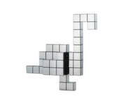 Panton Cubes Flamingo, chrome