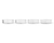 Ripple Serving Bowls Set of 4, clear