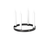 Candle Holder Circle Small, black brass